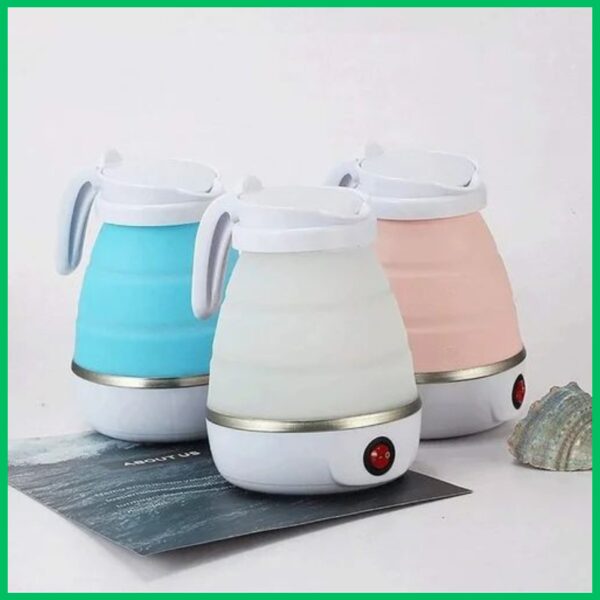 Mini Folding Electric Kettle – 0.6L | 600W Portable Water Heater | Silicone Collapsible Travel Kettle | 220V | Fast Boil for Tea, Coffee, and More
